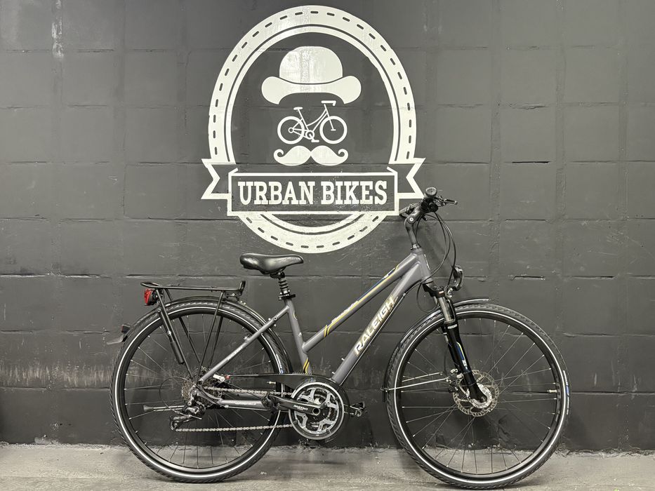 Rower miejski Trekkingowy Raleigh Domnington Shimano Deore Aluminium Hamulce Hydrauliczne Unisex 45 cm Urban Bikes