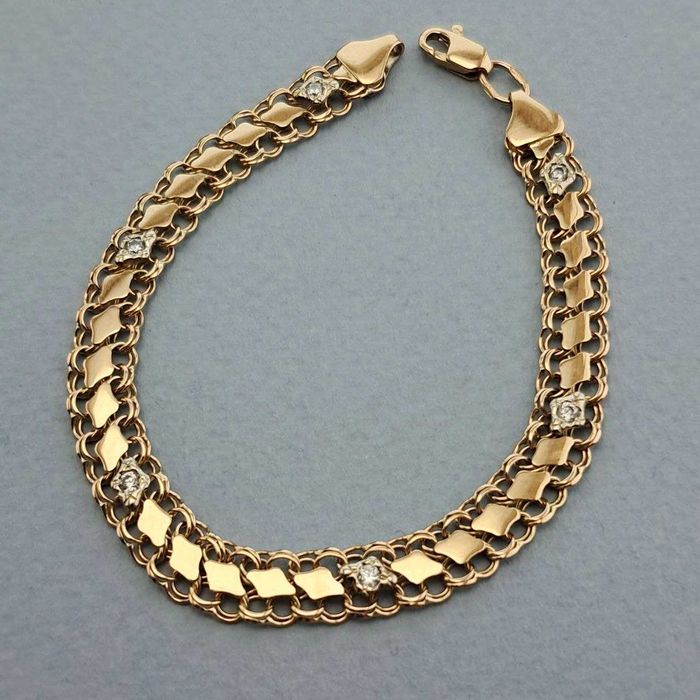 Золотой браслет женский 6,80 гр 19 см  Золотий  браслетик Золото 585