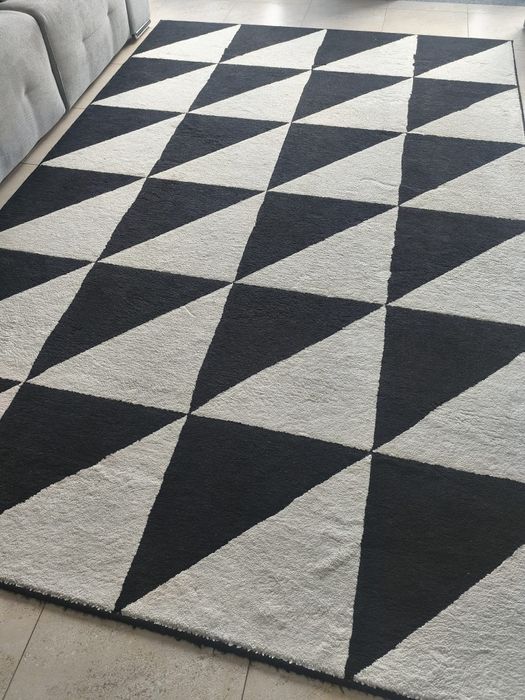 Carpete preta e branca 3x2mt
