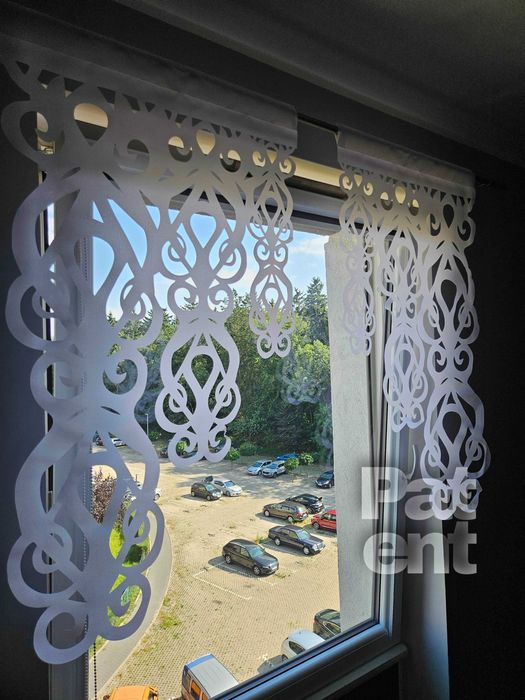 Firana panele ekranowe 60x100 cm żakardowe 2 sztuki na okno białe