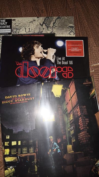 The Doors 
Live ar bowl 68 2lps 

David Bowie 
Ziggy Stardust 

The Cu