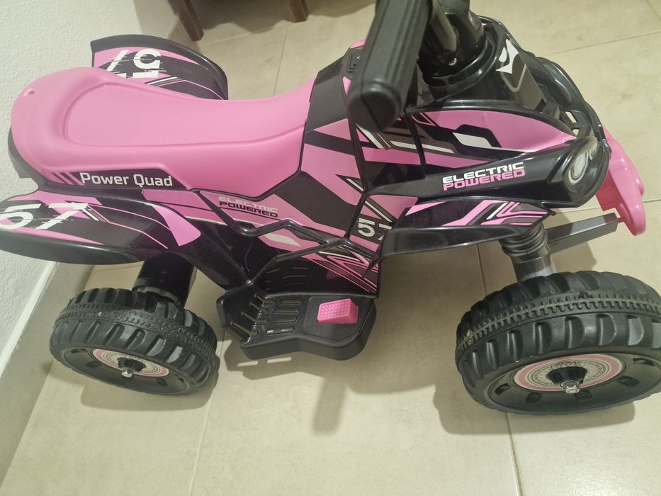 Moto Elétrica Infantil a Bateria – Nova, Preto e Rosa
