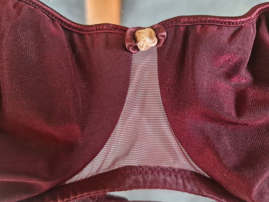 Burgundowy komplet bielizny Rosy