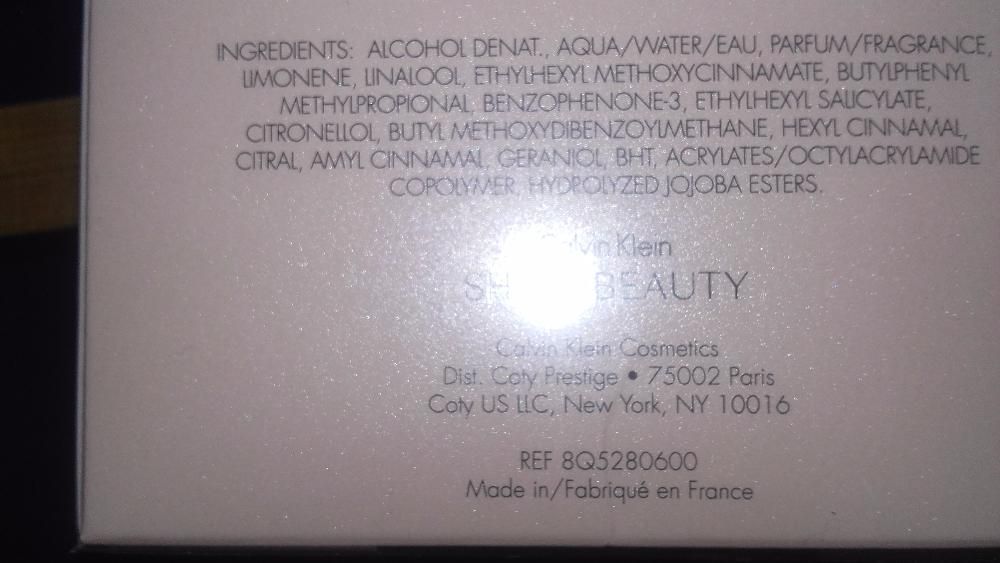 Calvin Klein BEAUTY SHEER 100 ml - Nowa