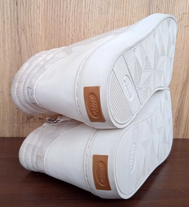 Нові білі кросівки, зручні дитячі кеди, демі хайтопи осінь весна, р 36