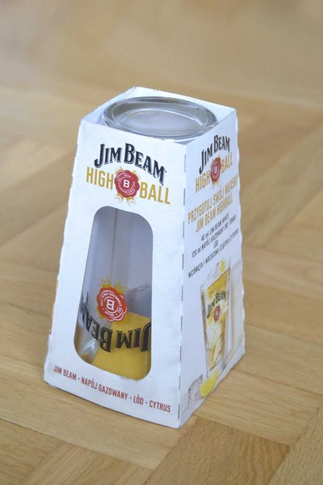 szklanka JIM BEAM oryginał duża ciężka HIGHBALL nowa opakowan tekturka