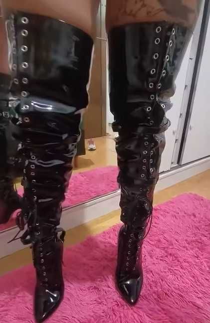 Kozaki za kolano wiązane w 3 kolorach