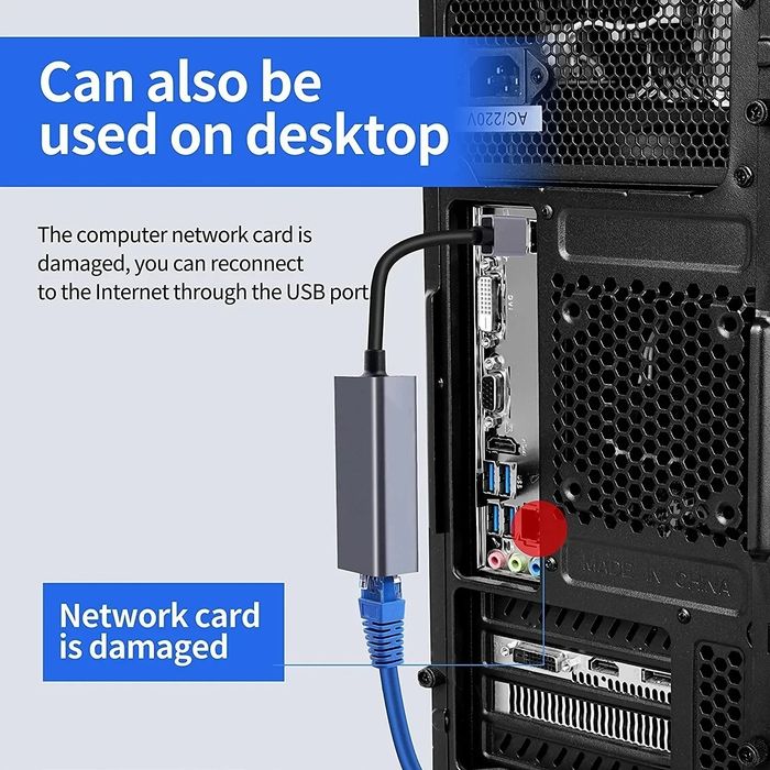 Адаптер для інтернету Type-c to RJ-45