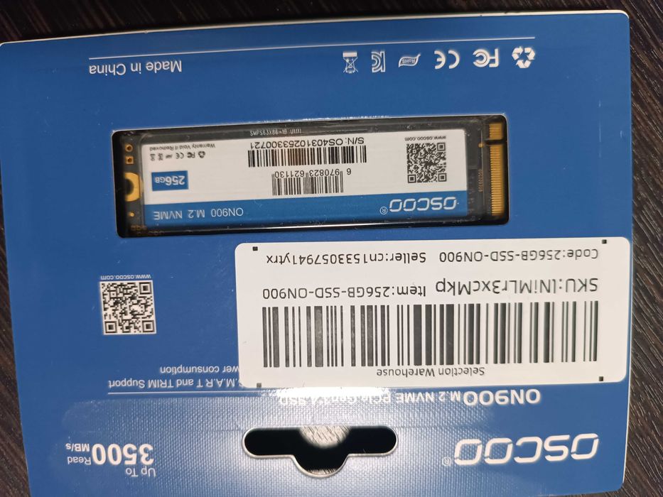 Продам ssd m2 nvme 256gb