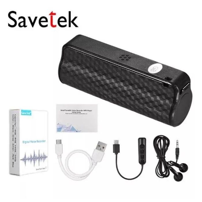 Мини диктофон Savetek 1000 PRO с большим временем работы