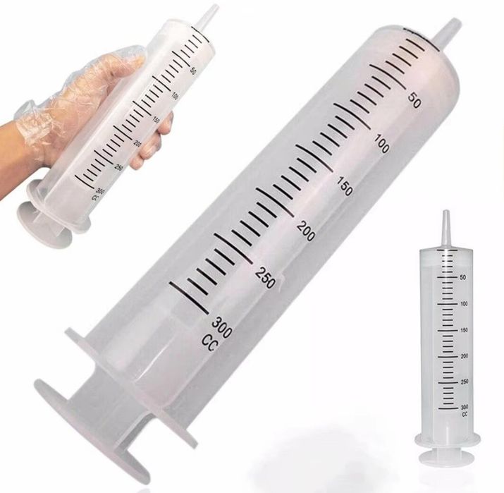 Strzykawka do karmienia papug, zwierząt 300ml