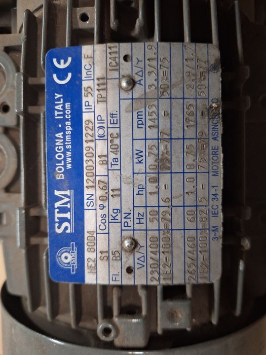 Silnik elektryczny 380 0.75kw 1453obr