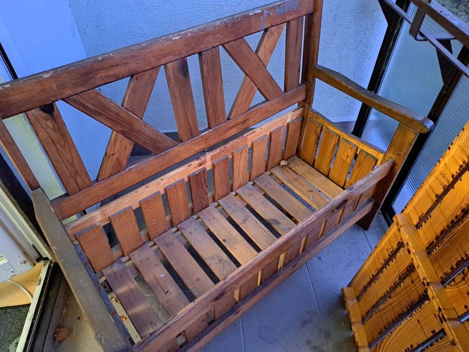 Drewniana ławka/skrzynia ogrodowa - Relaxdays