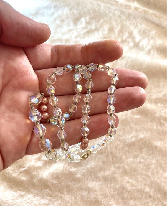 Хрустальные бусы Чехословакия, винтажное украшение