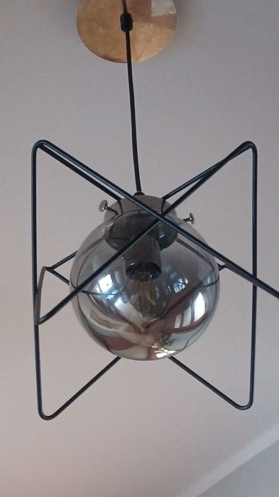 Lampa sufitowa  srebrno czarna