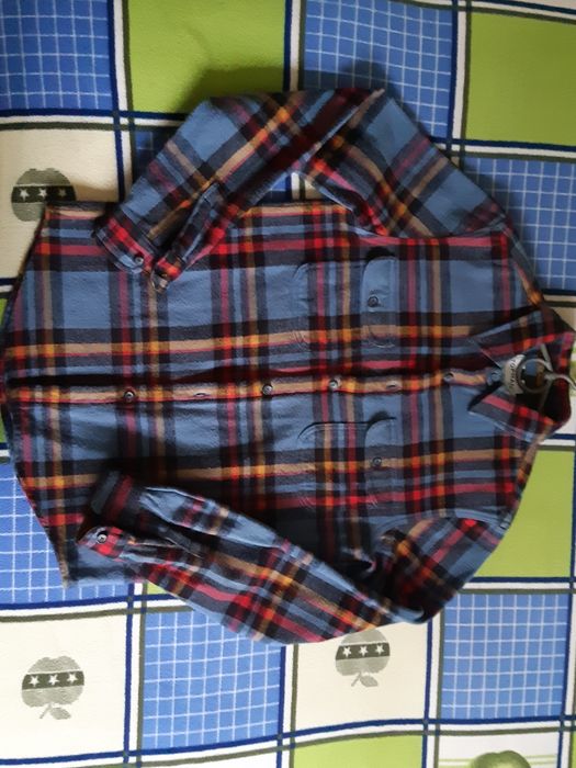 овершот тёплая рубашка в клетку от TOPMAN в размере S