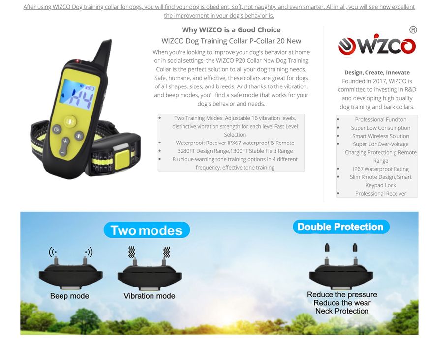 Wizco Coleira de Treino para Cães P20|Como Nova|+Apito Acme 535 Grátis