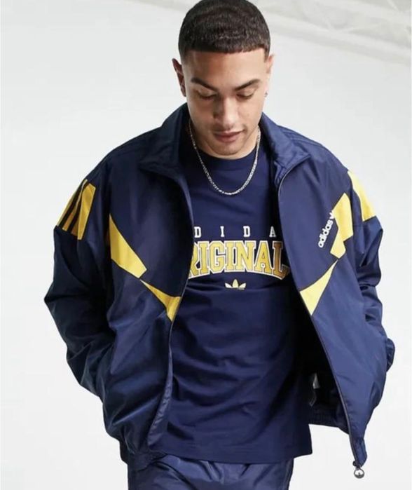 Куртка Adidas ripstop track jacket рм-л ветровка бомбер свіжі колекції під вінтаж весняна куртка легка оверсайз широка вільна
