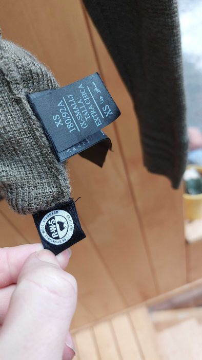 zielony zimowy sweter bluza Allsaints 100% merino Ivar Hoody premium
