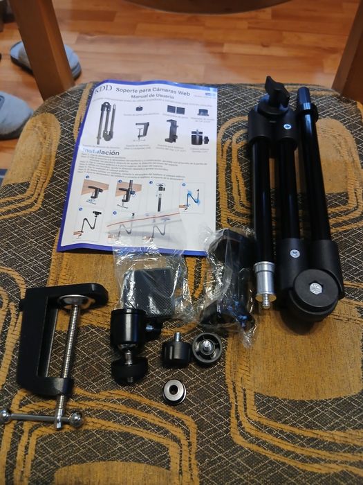 Statyw do Kamery Internetowej z Uchwytem na Telefon i Śrubą 5/8", 25-C