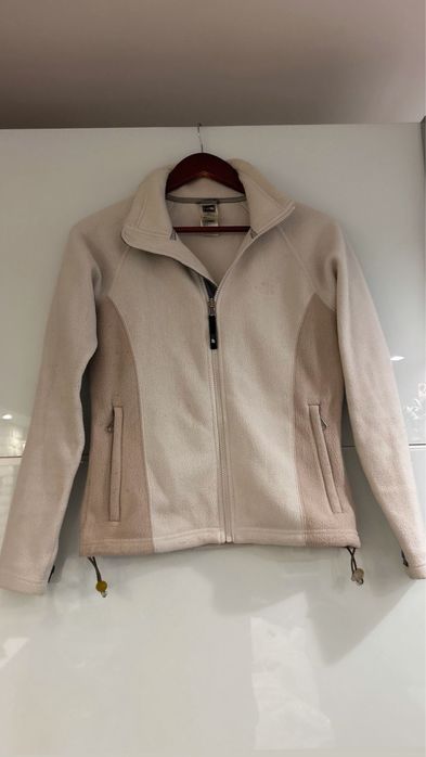 Bialy damski polar polarek rozsuwany rozpinany The North Face 36 S