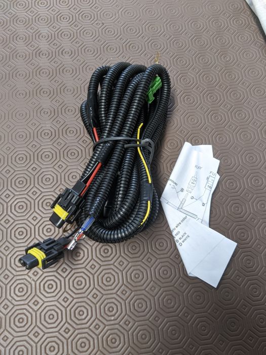 Cablagem e botão para faróis de nevoeiro