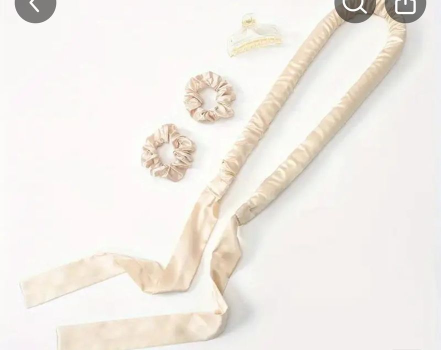 Zestaw opaska do loków bez użycia ciepła bezowa