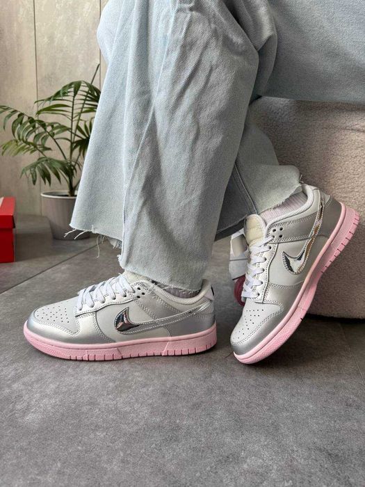 !SALE! Nike Dunk Low LX Metallic Silver Pink Foam 36 37 38 39 40 41