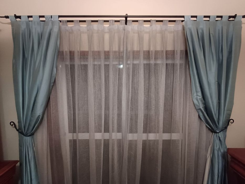 Cortinas e portiers azuis