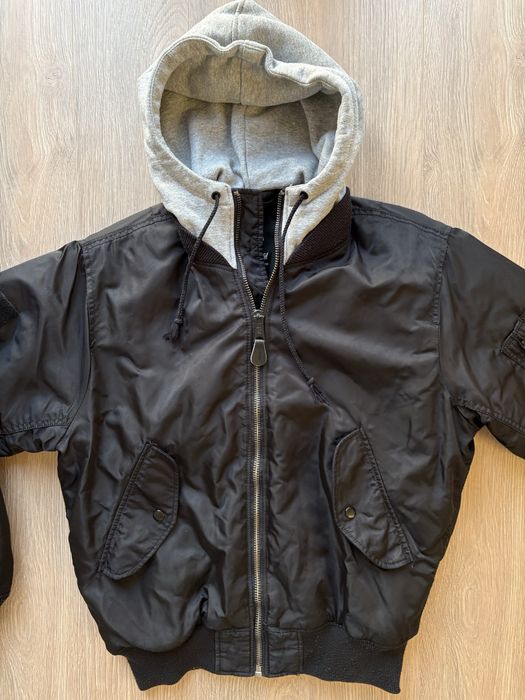 Kurtka Brandit MA1 Sweat Hooded Jacket - Black/Grey. Rozm M