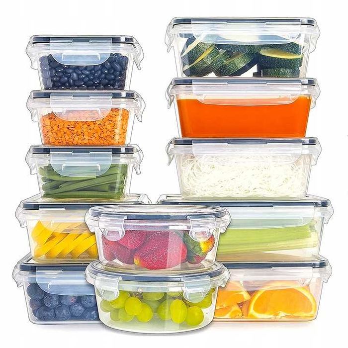 Zestaw pojemników na żywność 12 szt lunchbox nowe