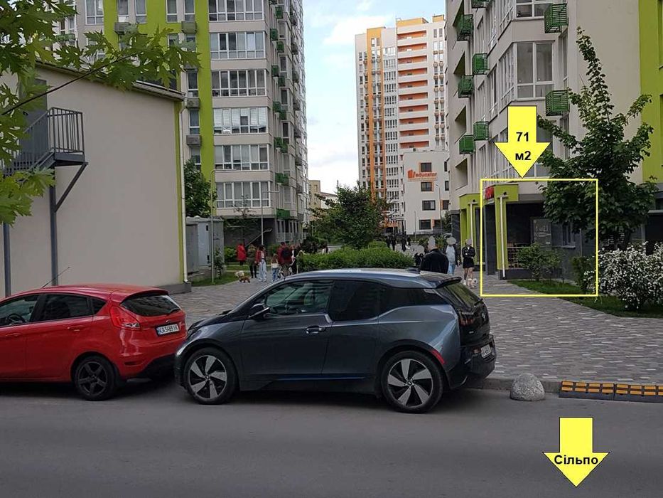 71м2, ТОП локація біля Сільпо, ЖК Нивки-Парк, 80% трафіку повз 71м2