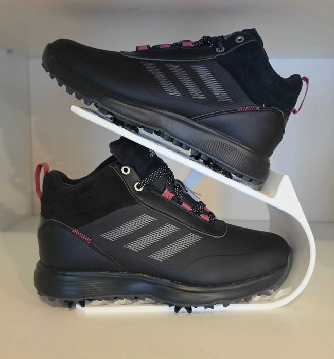 Buty golfowe Adidas S2g Mid-cut damskie skórzane czarno-różowe roz 40