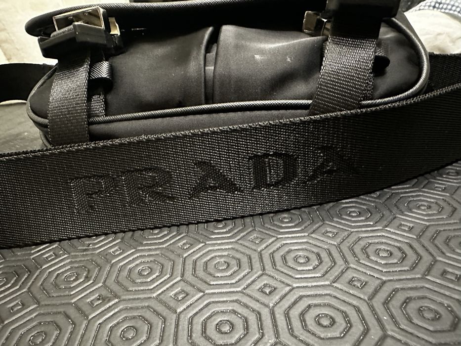Re-nylon  leather shoulder bag