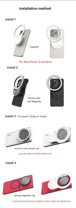 Fotorgear Magnetic ring fill light Кільцева лампа для телефону