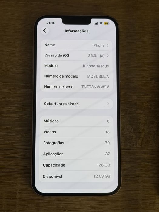 iPhone 14 plus com capas e película