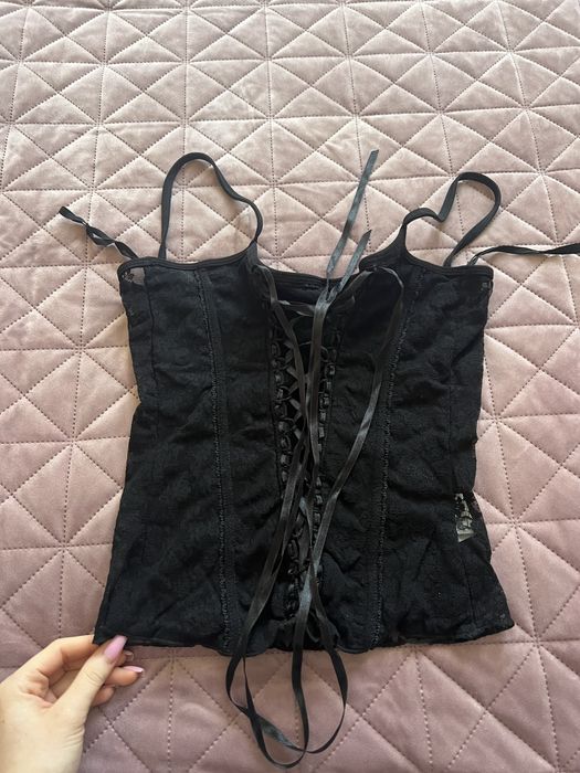 Купальник для дівчинки майка корсет на зятяжках