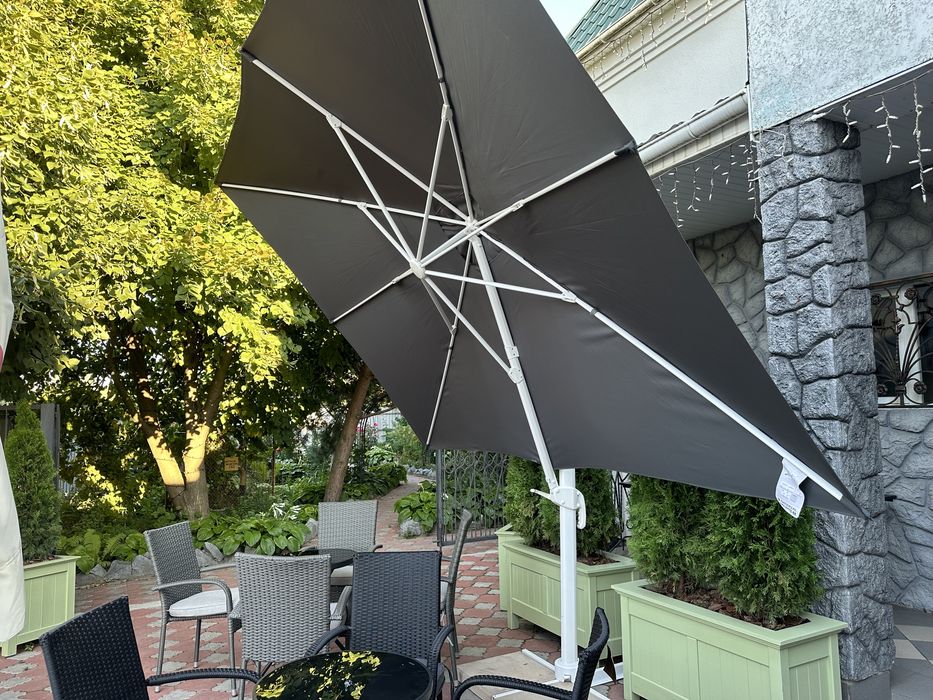 Парасоля консольна Вулична (бокова ніжка) виробник AURA 3 на 4 метри
