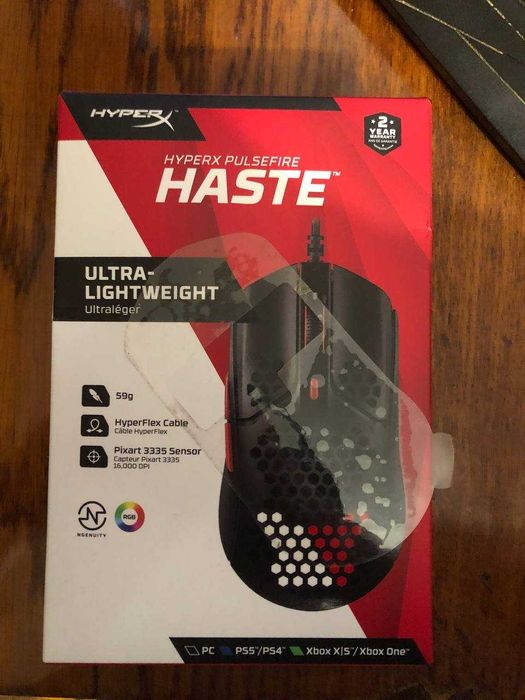 Мышь HyperX Pulsefire Haste USB Black (HMSH1-A-BK/G) [54600]