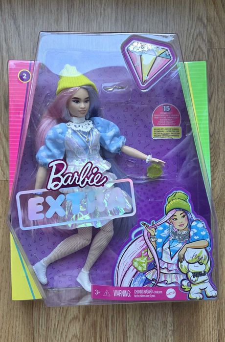 Barbie Extra GRN27 Modna lalka z akcesoriami + piesek