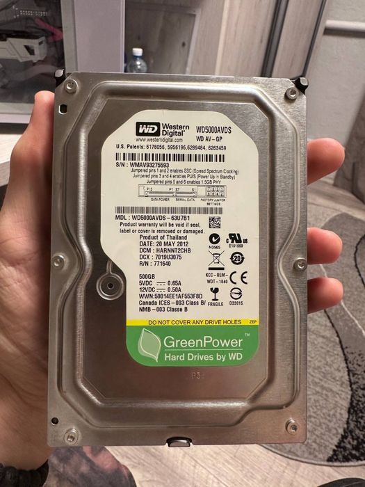 Жосткий диск на 500 gb