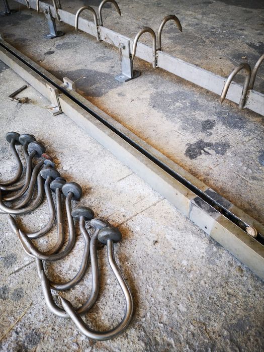 Ganchos + Trilho Pendurar Carne