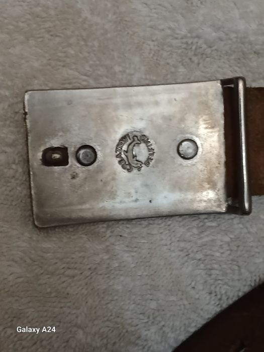 Ремінь шкіряний вінтажний з металевою пряжкою TANGER