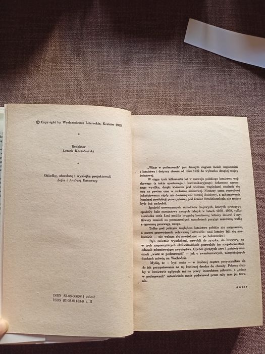 Książki Meissnera Wspomnienia Pilota 1985