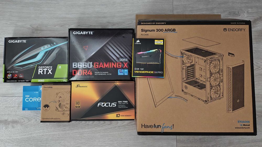 Komputer gamingowy - | Intel i5-12400F | RTX 3060 | 16gb RAM | SSD 1Tb | Win 11 |