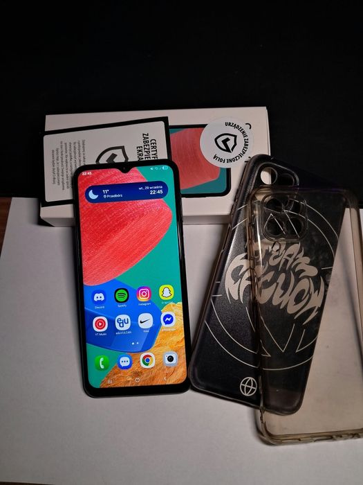 Samsung Galaxy M33 5G Granatowy | Stan IDEALNY | Komplet, Faktura, 2x Etui!