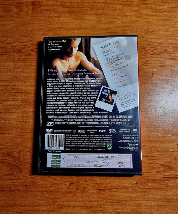 MEMENTO (Christopher Nolan) Guy Pearce/Carrie-Anne Moss/Joe Pantoliano64551827193217121