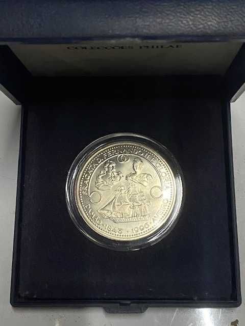 Moeda 1000 esc prata proof D. Fernando