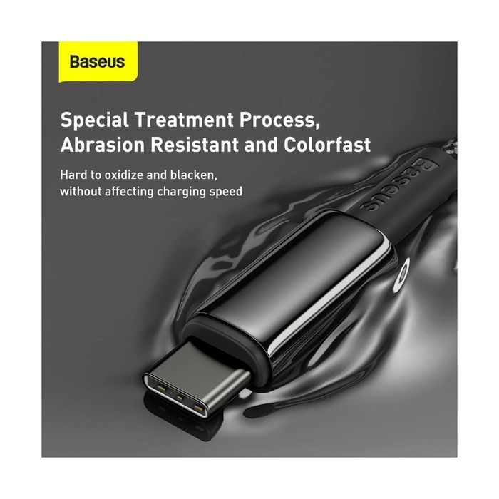 Кабель 100W Baseus 1/2/3м Type-C Tungsten 5A зарядка ipad MacBook pro