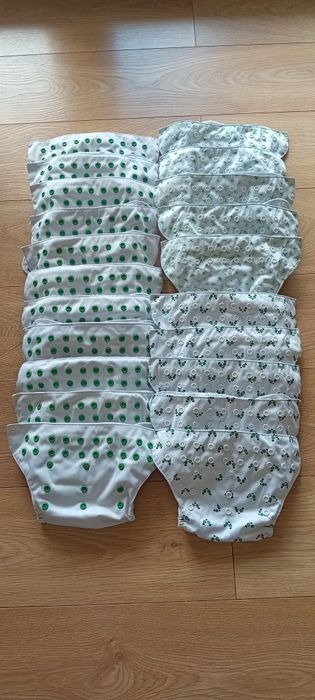 Zestaw 21 pieluch wielorazowych + 35 wkładów, bibułki - Bambiboo